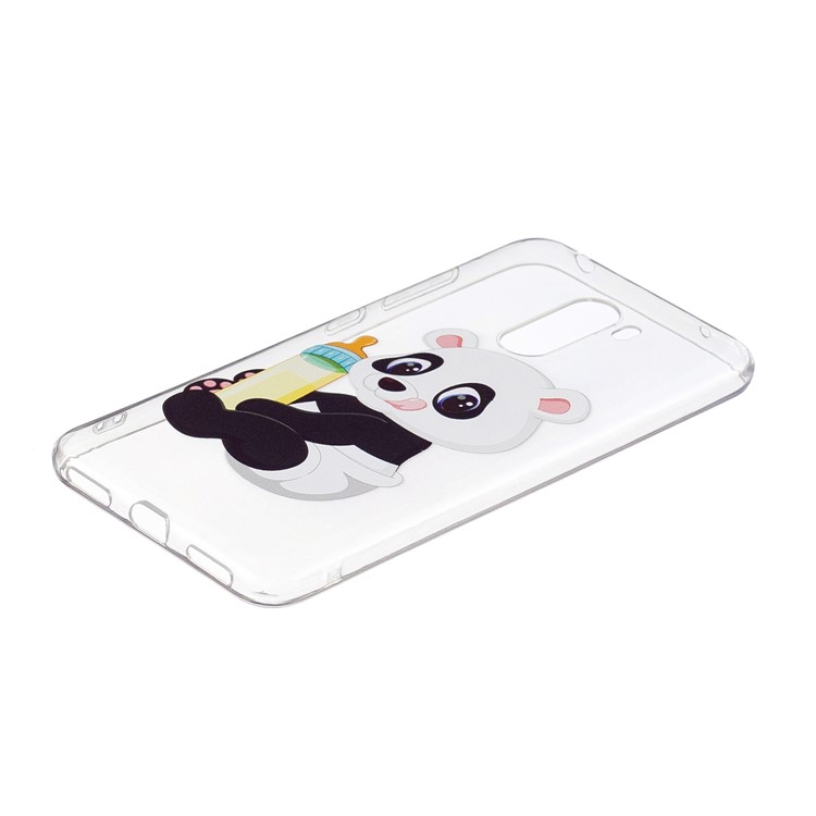 Pattern Printing Soft TPU Mobile Phone Case for Xiaomi Pocophone F1 / Poco F1 (India) - Panda Baby-3