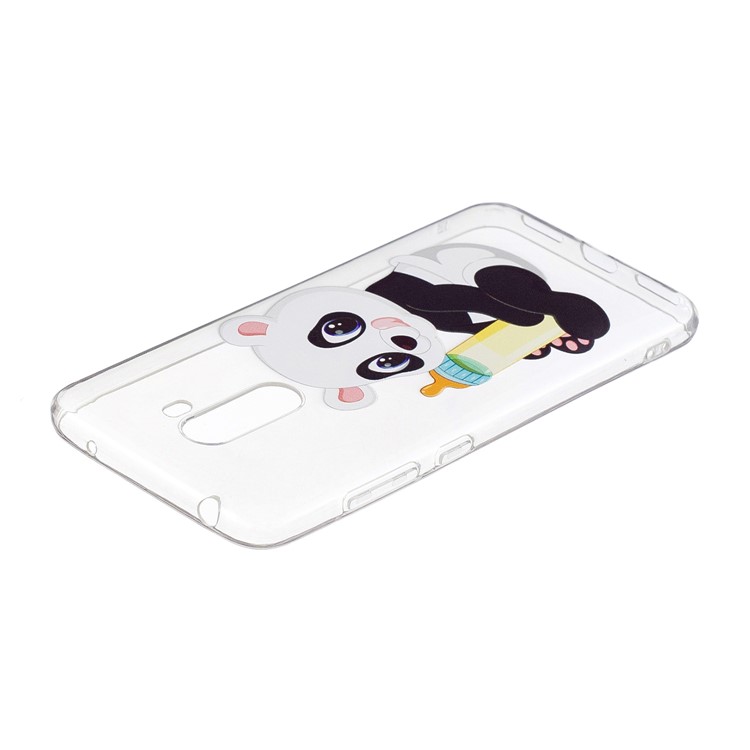 Pattern Printing Soft TPU Mobile Phone Case for Xiaomi Pocophone F1 / Poco F1 (India) - Panda Baby-4