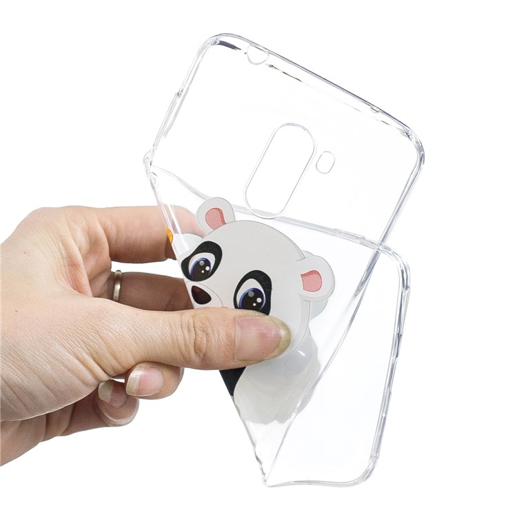 Pattern Printing Soft TPU Mobile Phone Case for Xiaomi Pocophone F1 / Poco F1 (India) - Panda Baby-5