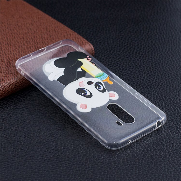 Pattern Printing Soft TPU Mobile Phone Case for Xiaomi Pocophone F1 / Poco F1 (India) - Panda Baby-7