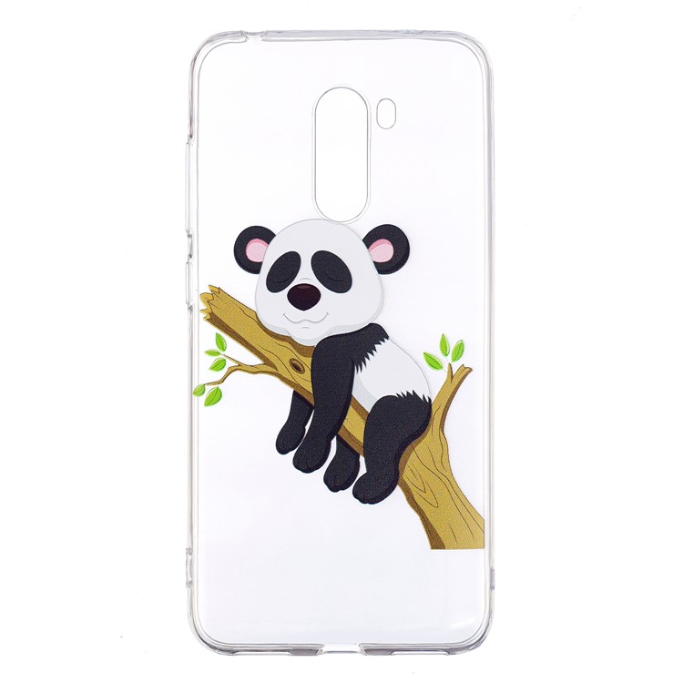 Pattern Printing Soft TPU Cell Phone Case for Xiaomi Pocophone F1 / Poco F1 (India) - Panda on Branch-2