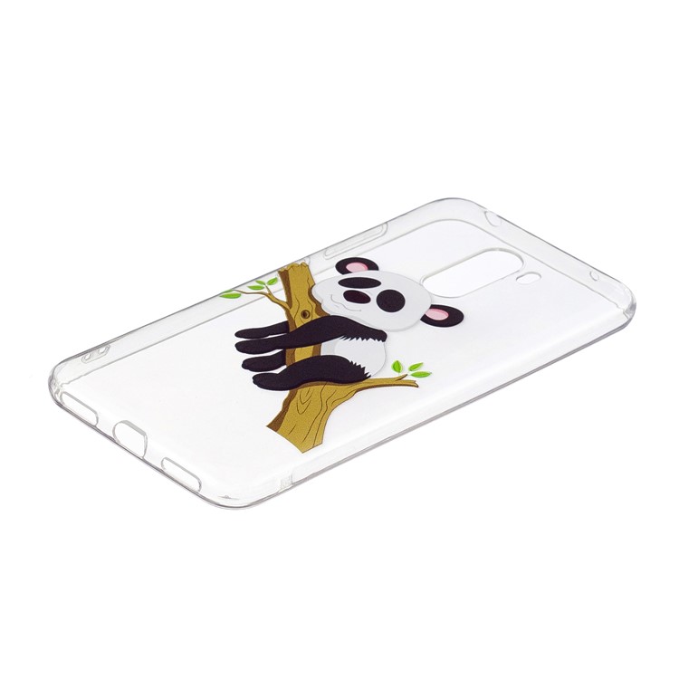 Pattern Printing Soft TPU Cell Phone Case for Xiaomi Pocophone F1 / Poco F1 (India) - Panda on Branch-3