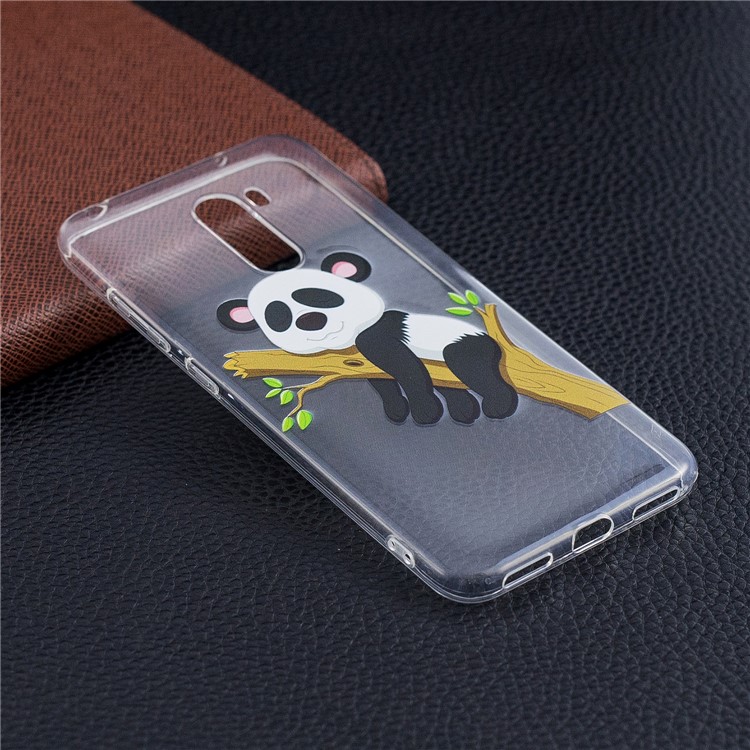 Pattern Printing Soft TPU Cell Phone Case for Xiaomi Pocophone F1 / Poco F1 (India) - Panda on Branch-6