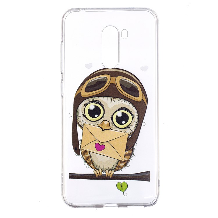 Pattern Printing Soft TPU Back Case for Xiaomi Pocophone F1 / Poco F1 (India) - Cute Owl-2