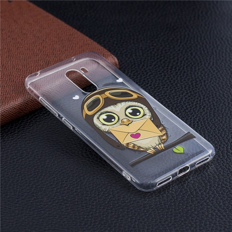Pattern Printing Soft TPU Back Case for Xiaomi Pocophone F1 / Poco F1 (India) - Cute Owl-6