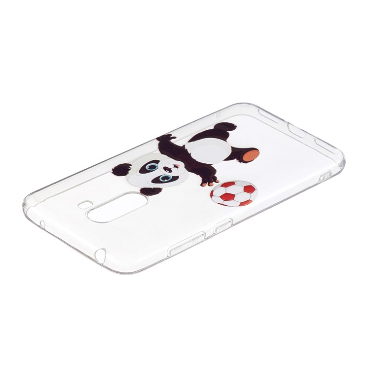 Pattern Printing Soft TPU Back Shell for Xiaomi Pocophone F1 / Poco F1 (India) - Panda Plays Football-4