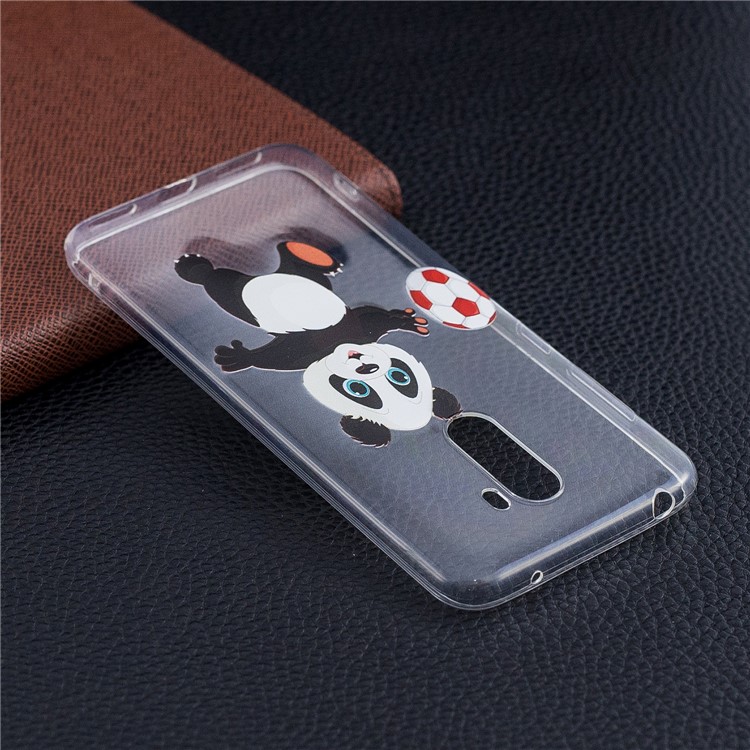 Pattern Printing Soft TPU Back Shell for Xiaomi Pocophone F1 / Poco F1 (India) - Panda Plays Football-7
