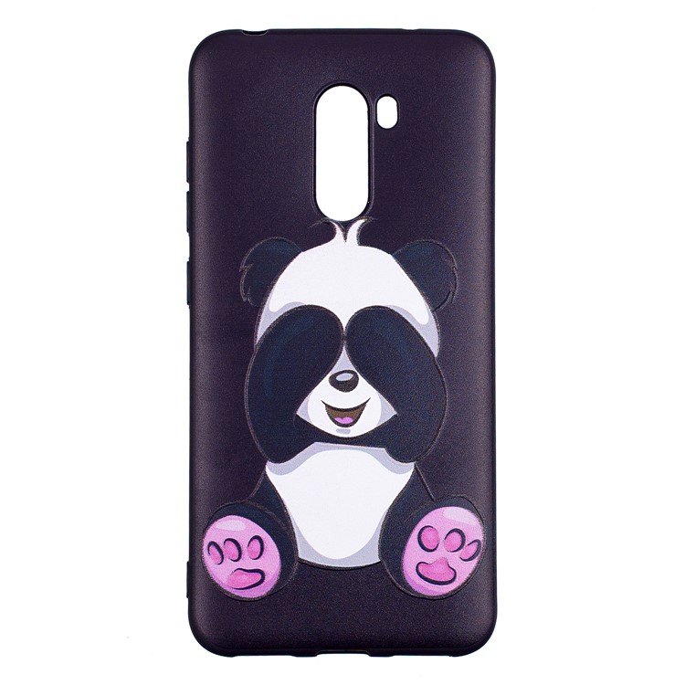 Pattern Printing Embossment Soft TPU Cover for Xiaomi Pocophone F1 / Poco F1 (India) - Cute Panda-2
