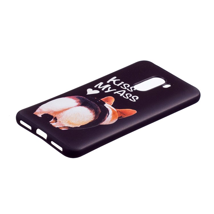 Pattern Printing Embossment Soft TPU Shell for Xiaomi Pocophone F1 / Poco F1 (India) - Kiss My Ass-3