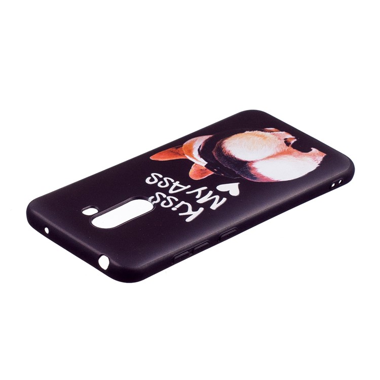Pattern Printing Embossment Soft TPU Shell for Xiaomi Pocophone F1 / Poco F1 (India) - Kiss My Ass-4