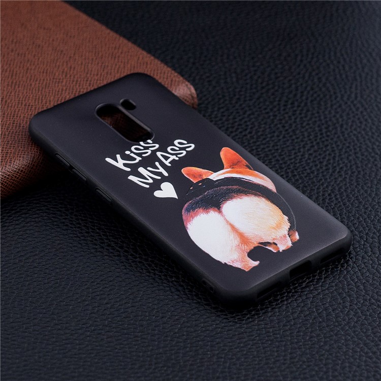 Pattern Printing Embossment Soft TPU Shell for Xiaomi Pocophone F1 / Poco F1 (India) - Kiss My Ass-6