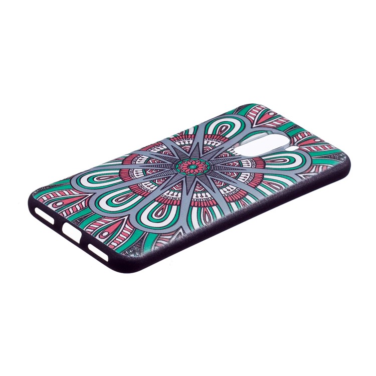 Pattern Printing Embossment Soft TPU Mobile Phone Cover for Xiaomi Pocophone F1 / Poco F1 (India) - Symmetric Pattern-3
