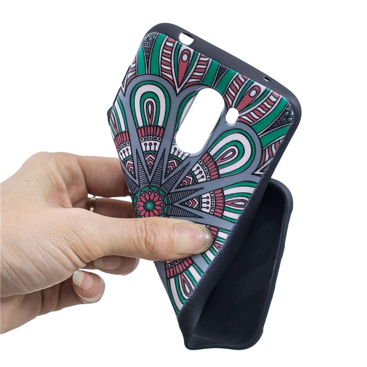 Pattern Printing Embossment Soft TPU Mobile Phone Cover for Xiaomi Pocophone F1 / Poco F1 (India) - Symmetric Pattern-5