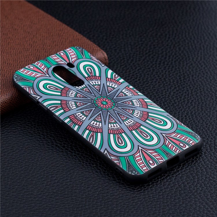 Pattern Printing Embossment Soft TPU Mobile Phone Cover for Xiaomi Pocophone F1 / Poco F1 (India) - Symmetric Pattern-6