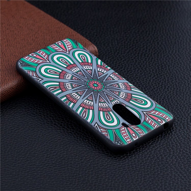 Pattern Printing Embossment Soft TPU Mobile Phone Cover for Xiaomi Pocophone F1 / Poco F1 (India) - Symmetric Pattern-7