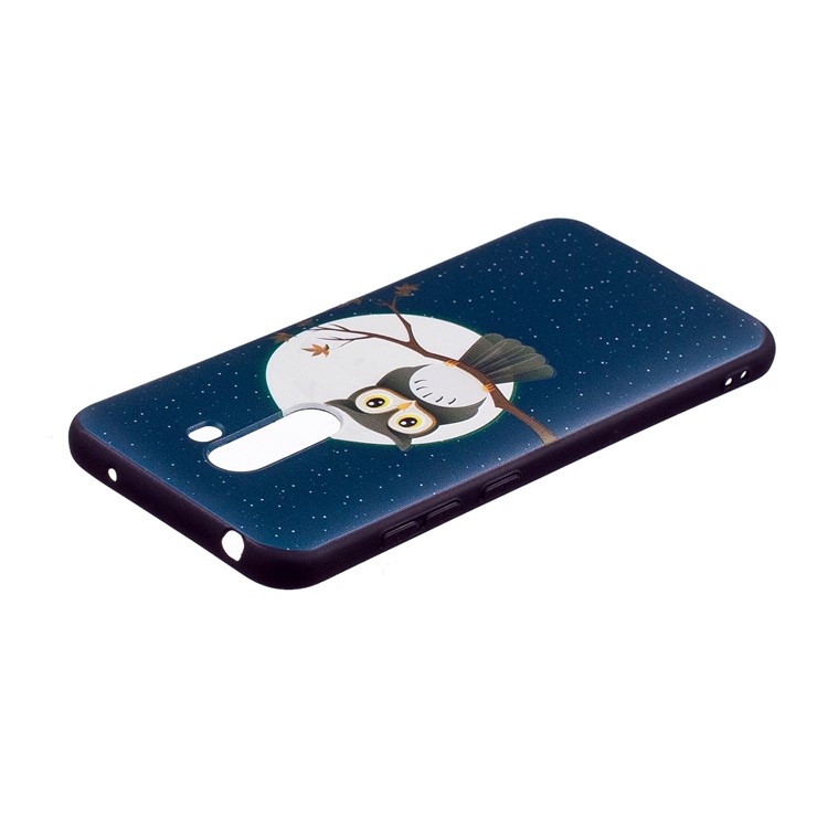 Pattern Printing Embossment Soft TPU Cell Phone Cover for Xiaomi Pocophone F1 / Poco F1 (India) - Owl on Branch-4