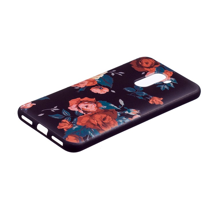 Pattern Printing Embossment Soft TPU Back Case for Xiaomi Pocophone F1 / Poco F1 (India) - Vivid Flowers-3