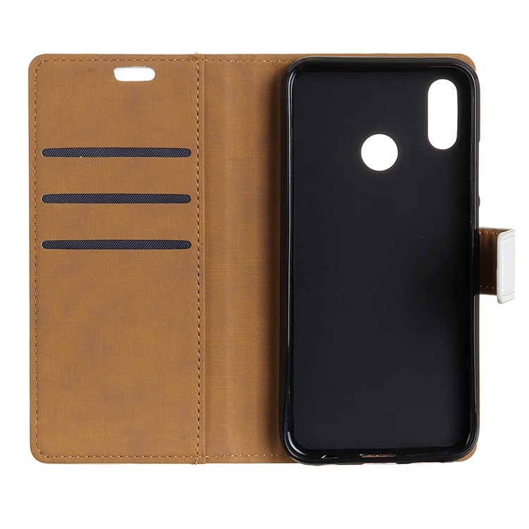 PU Leather Cover Stand Wallet Phone Case for Xiaomi Redmi note6 Pro - White-5