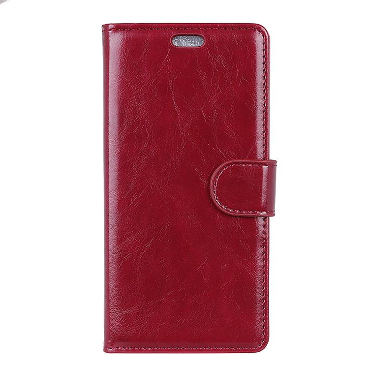 Crazy Horse Magnetic Stand Wallet Leather Mobile Phone Cover for Xiaomi Redmi Note 6 Pro - Red-2
