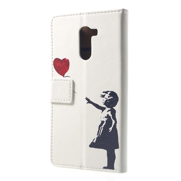Pattern Printing Wallet Stand Leather Phone Case for Xiaomi Pocophone F1 / Poco F1 (India) - Girl Releasing Balloon-2