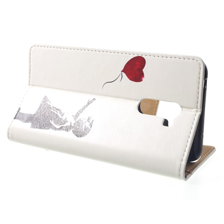 Pattern Printing Wallet Stand Leather Phone Case for Xiaomi Pocophone F1 / Poco F1 (India) - Girl Releasing Balloon-4