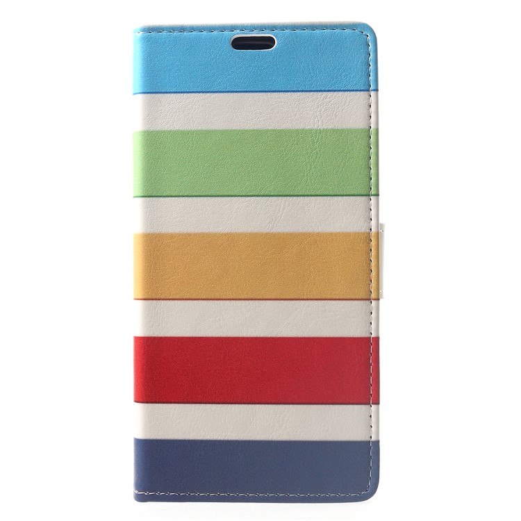 Pattern Printing Wallet Stand Leather Phone Shell for Xiaomi Pocophone F1 / Poco F1 (India) - Colorized Stripes-1