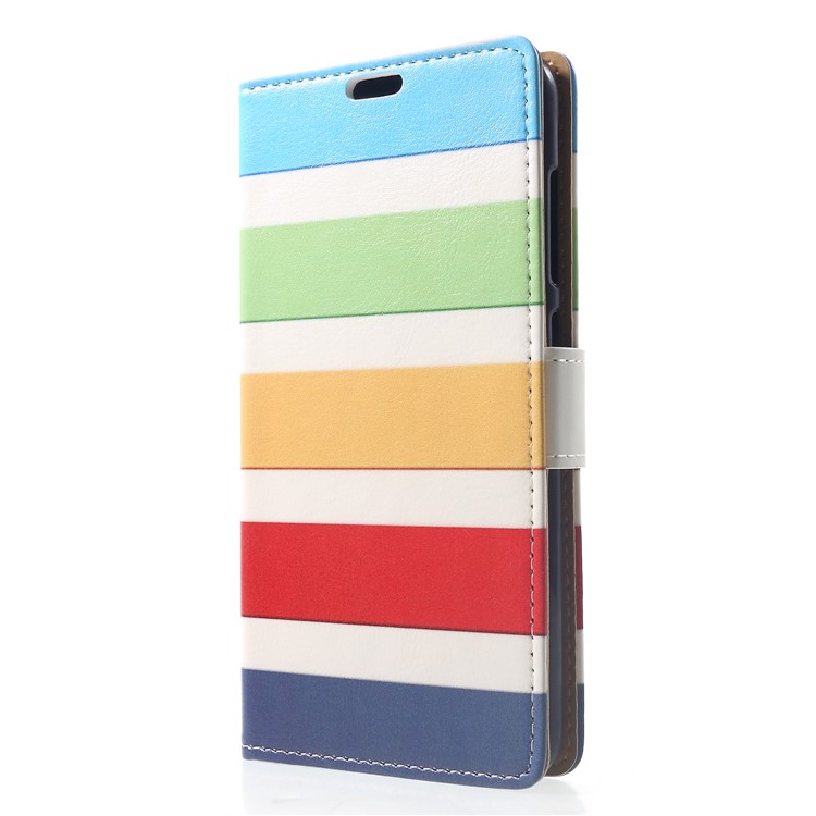 Pattern Printing Wallet Stand Leather Phone Shell for Xiaomi Pocophone F1 / Poco F1 (India) - Colorized Stripes-3