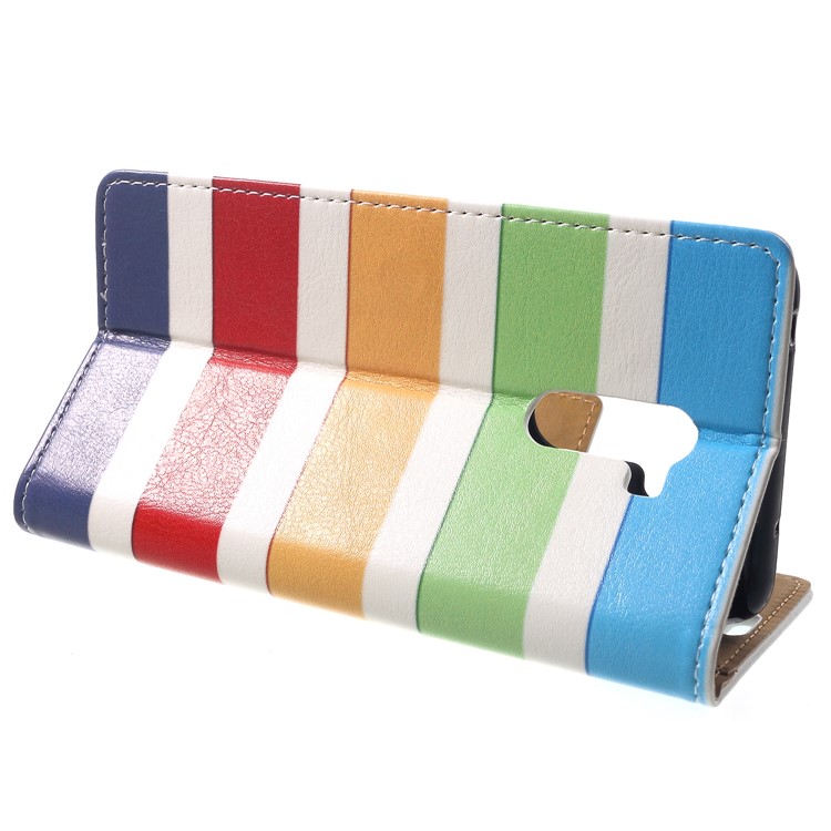 Pattern Printing Wallet Stand Leather Phone Shell for Xiaomi Pocophone F1 / Poco F1 (India) - Colorized Stripes-4