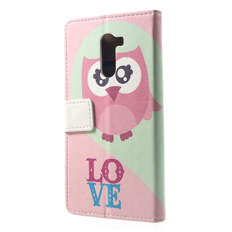 Pattern Printing Wallet Stand Leather Cell Phone Case for Xiaomi Pocophone F1 / Poco F1 (India) - Owl and Love Word-2