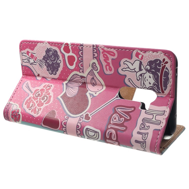 Pattern Printing Wallet Stand Leather Flip Casing for Xiaomi Pocophone F1 / Poco F1 (India) - Kissing Lovers-4