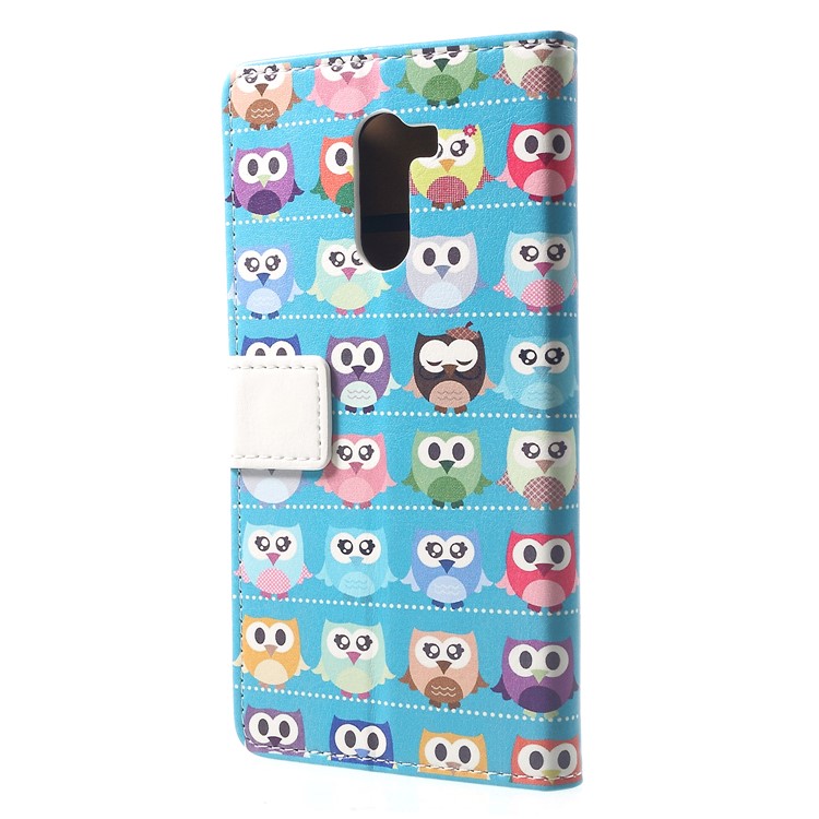 Pattern Printing Wallet Stand Leather Flip Cover for Xiaomi Pocophone F1 / Poco F1 (India) - Multiple Colorful Owls-2