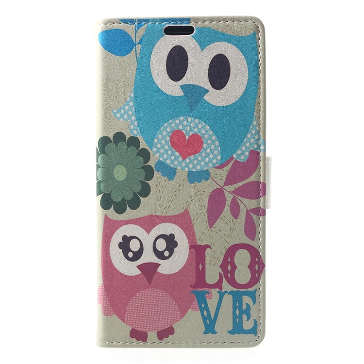 Pattern Printing Wallet Stand Leather Protection Case for Xiaomi Pocophone F1 / Poco F1 (India) - Owl Lovers-1