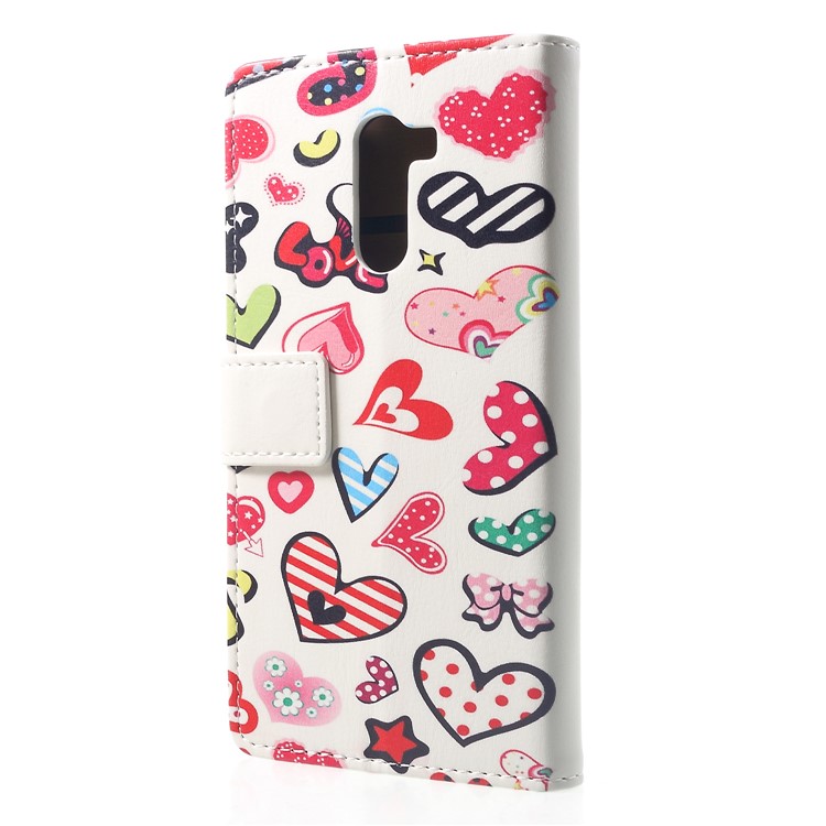 Pattern Printing Wallet Stand Leather Phone Accessory Case for Xiaomi Pocophone F1 / Poco F1 (India) - Hearts and Polka Dots-2