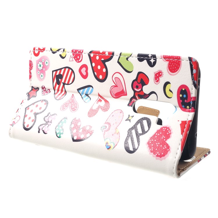 Pattern Printing Wallet Stand Leather Phone Accessory Case for Xiaomi Pocophone F1 / Poco F1 (India) - Hearts and Polka Dots-4