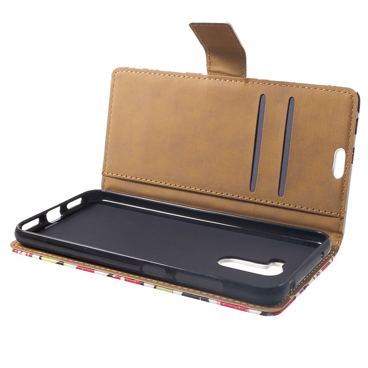 Pattern Printing Wallet Stand Leather Phone Accessory Case for Xiaomi Pocophone F1 / Poco F1 (India) - Hearts and Polka Dots-5