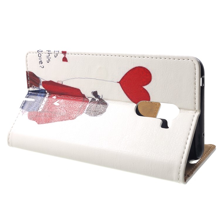Pattern Printing Wallet Stand Leather Mobile Phone Cover for Xiaomi Pocophone F1 / Poco F1 (India) - Girl Holding Heart Balloon-4