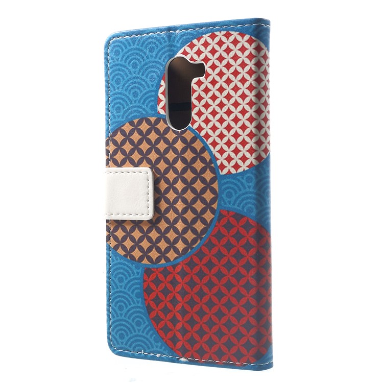 Pattern Printing Wallet Stand Leather Shell Case for Xiaomi Pocophone F1 / Poco F1 (India) - Seamless Circle Pattern-2