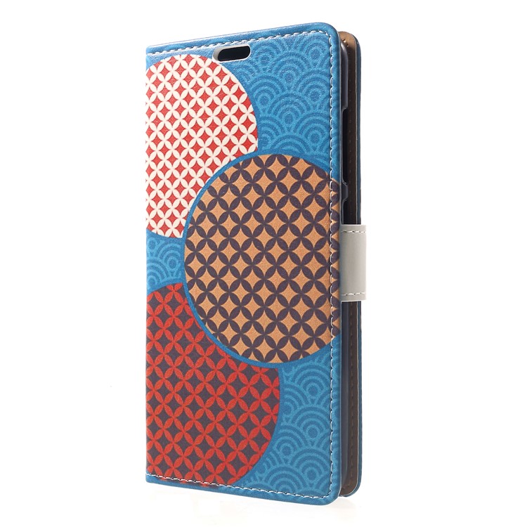 Pattern Printing Wallet Stand Leather Shell Case for Xiaomi Pocophone F1 / Poco F1 (India) - Seamless Circle Pattern-3