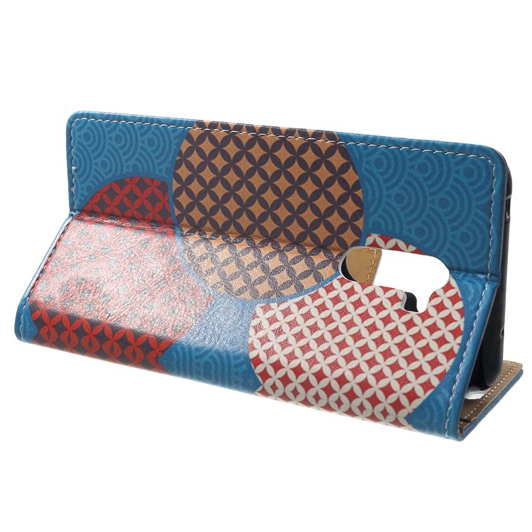Pattern Printing Wallet Stand Leather Shell Case for Xiaomi Pocophone F1 / Poco F1 (India) - Seamless Circle Pattern-4