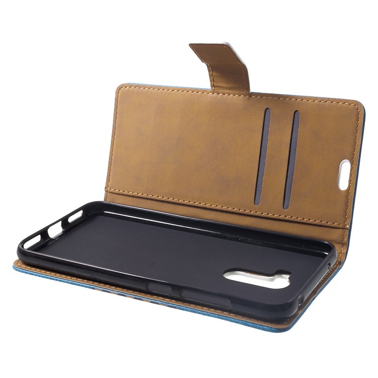 Pattern Printing Wallet Stand Leather Shell Case for Xiaomi Pocophone F1 / Poco F1 (India) - Seamless Circle Pattern-5