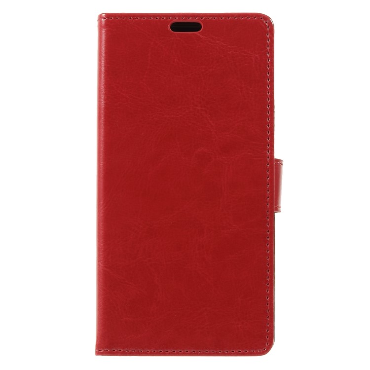 Crazy Horse Wallet Leather Stand Case for Xiaomi Pocophone F1 / Poco F1 (India) - Red-3