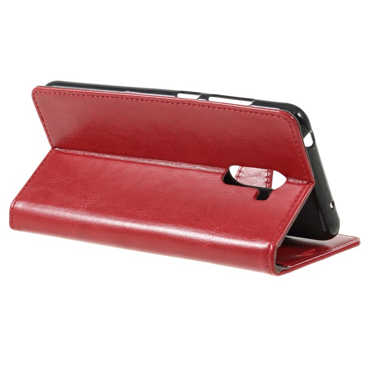 Crazy Horse Wallet Leather Stand Case for Xiaomi Pocophone F1 / Poco F1 (India) - Red-5