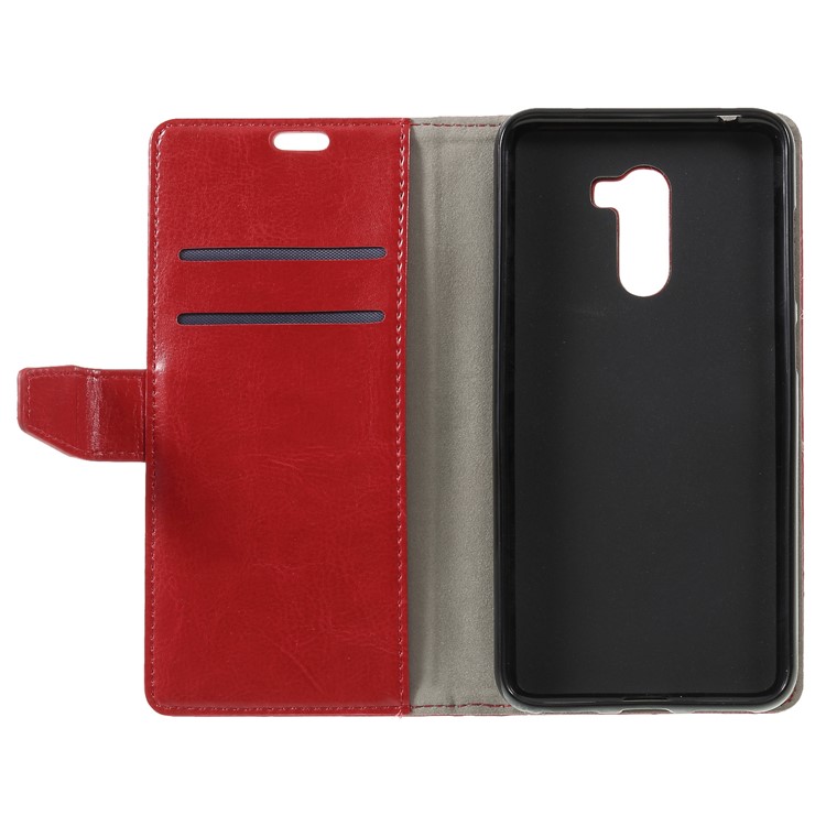 Crazy Horse Wallet Leather Stand Case for Xiaomi Pocophone F1 / Poco F1 (India) - Red-6