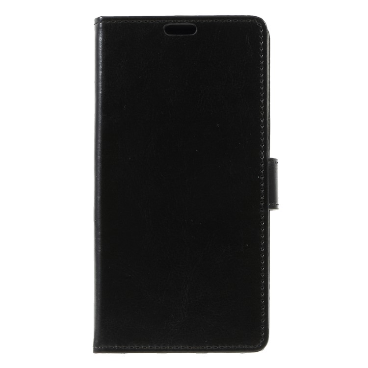 Crazy Horse Wallet Leather Stand Flip Magnetic Casing for Xiaomi Pocophone F1 / Poco F1 (India) - Black-1