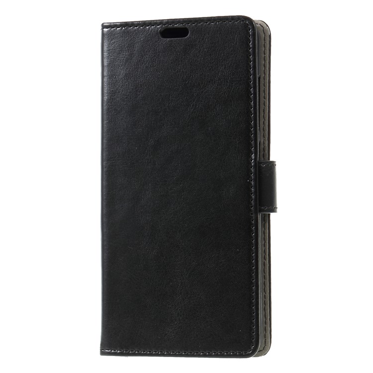 Crazy Horse Wallet Leather Stand Flip Magnetic Casing for Xiaomi Pocophone F1 / Poco F1 (India) - Black-3