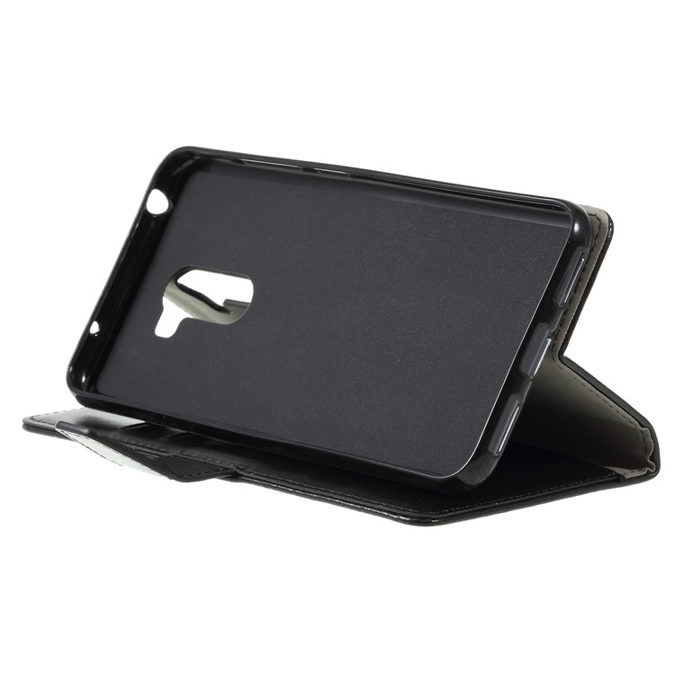 Crazy Horse Wallet Leather Stand Flip Magnetic Casing for Xiaomi Pocophone F1 / Poco F1 (India) - Black-4