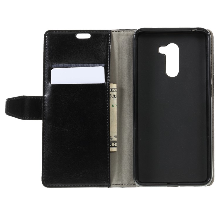 Crazy Horse Wallet Leather Stand Flip Magnetic Casing for Xiaomi Pocophone F1 / Poco F1 (India) - Black-6