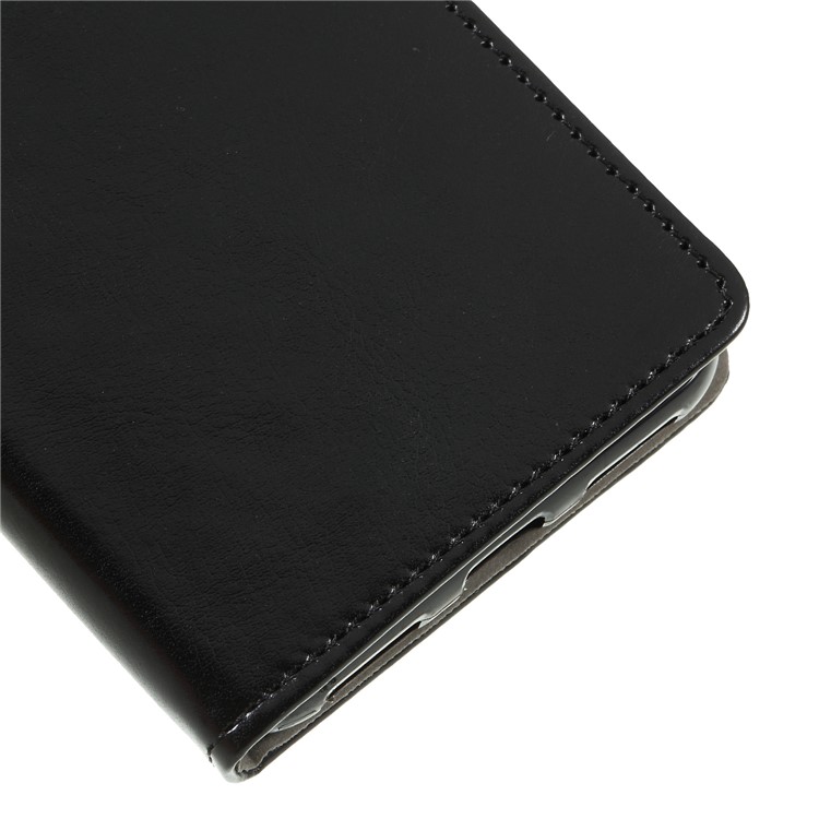 Crazy Horse Wallet Leather Stand Flip Magnetic Casing for Xiaomi Pocophone F1 / Poco F1 (India) - Black-7