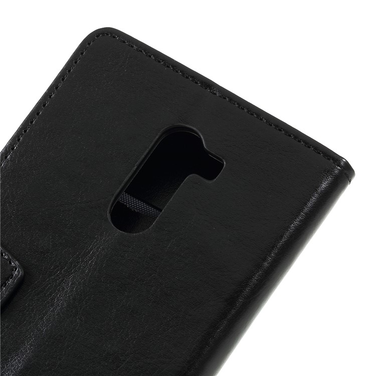 Crazy Horse Wallet Leather Stand Flip Magnetic Casing for Xiaomi Pocophone F1 / Poco F1 (India) - Black-8