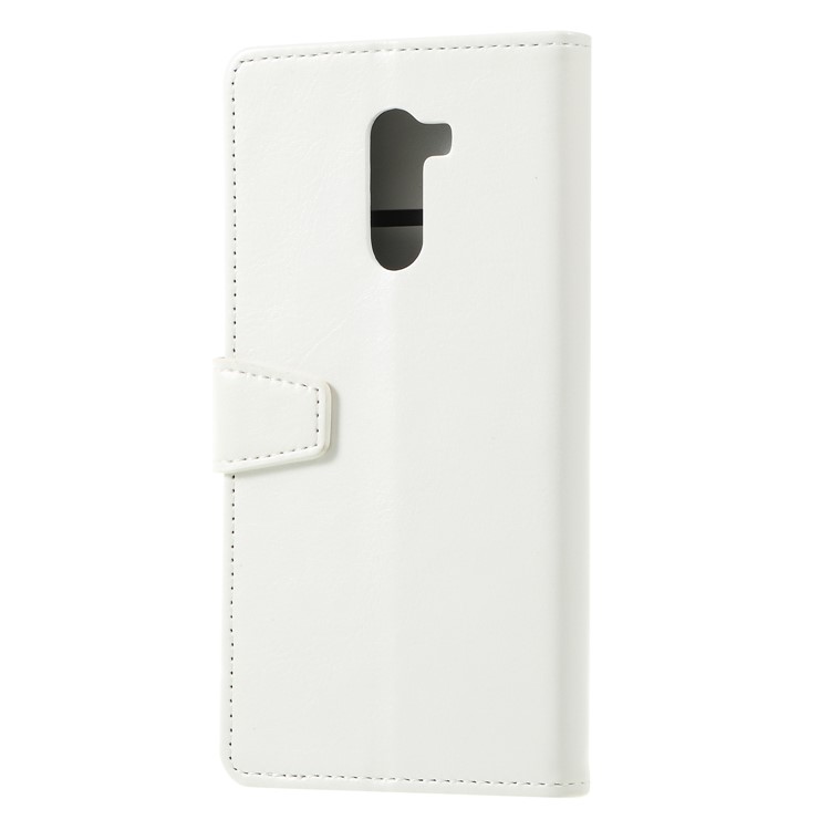 Crazy Horse Wallet Leather Stand Cover Accessory for Xiaomi Pocophone F1 / Poco F1 (India) - White-2